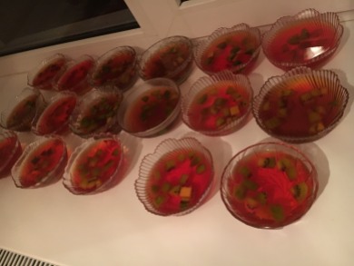 The completed jellies.